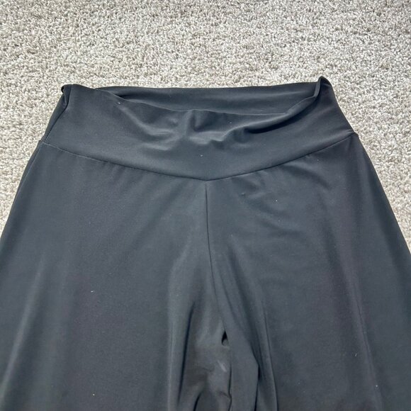 Clara Sunwoo Women's Large Black Wide-Leg High-Waisted Pants Polyester/Spandex - Picture 3 of 10